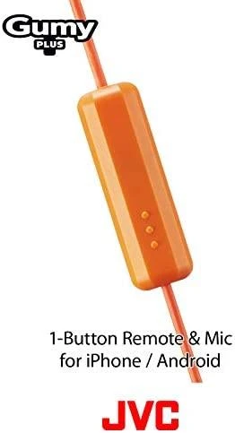 Į ausį įkišamos Ausinės su mikrofonu JVC HA-FX7M-DE "Gumy PLUS", oranžinės