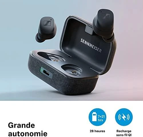 Ausinės Sennheiser Momentum True Belaidės 3 – juodos spalvos