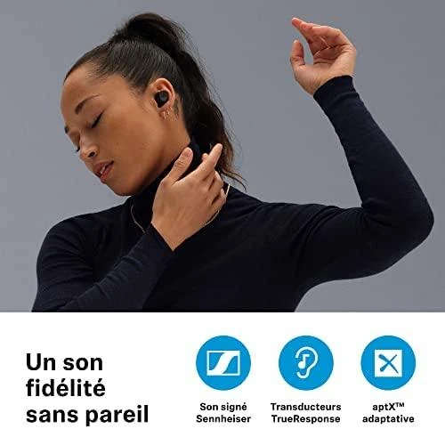 Ausinės Sennheiser Momentum True Belaidės 3 – juodos spalvos