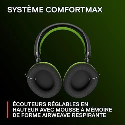 Belaidės ausinės su mikrofonu SteelSeries Arctis Nova 7X Over-Ear, Juodos/Žalios spalvos