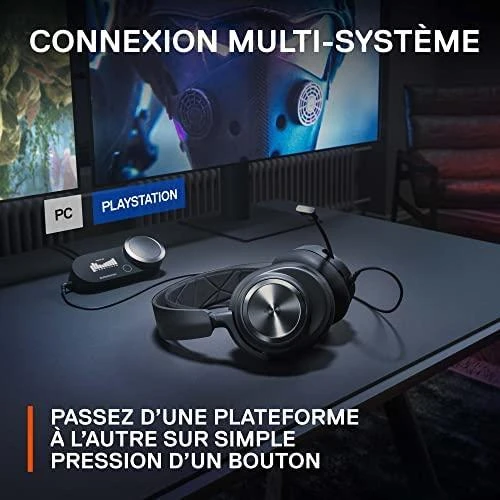 Ausinės žaidimams SteelSeries Arctis Nova Pro, Skirta PC ir PlayStation, Juodos spalvos