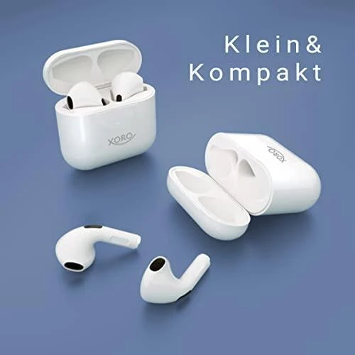 Ausinės Xoro Xoro KHB 30 Ausinių rinkinys True Belaidės Stereo (TWS) Douszny Połączenia/Muzyka/Sport/Codzienność Bluetooth Baltas