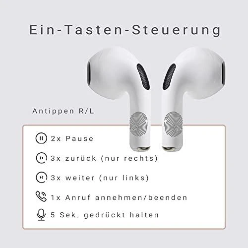 Ausinės Xoro Xoro KHB 30 Ausinių rinkinys True Belaidės Stereo (TWS) Douszny Połączenia/Muzyka/Sport/Codzienność Bluetooth Baltas
