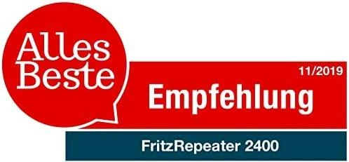 Šakotuvas Nezatříděno AVM FRITZ!Repeater 2400 1733 Mbit/ai Tinklo kartotuvas Balta