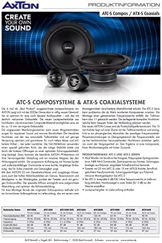 AXTON, ATC100S 10 cm 2-juostų komponentiniai garsiakalbia