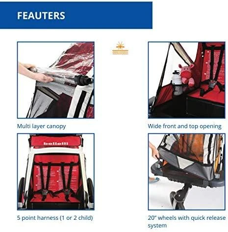 Dviračio priekaba Bellelli B-travel red