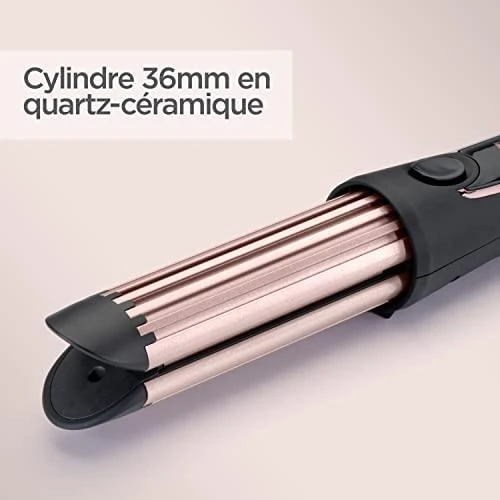 Plaukų Tieinimo Žnyplės - BaByliss Curl Styler C112E Quartz-Ceramic 3 Temperatūros Nustatymai Juoda Rožinė Aukso