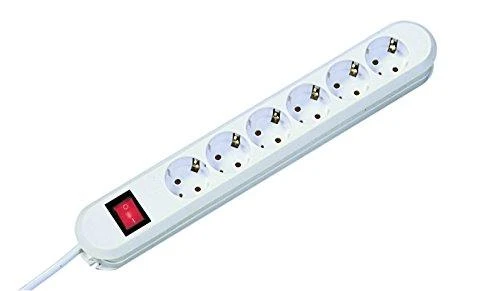 Bachmann lizdų juosta SMART 6 krypčių, balta 5,0 m, su jungikliu
