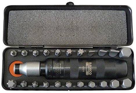 Bahco Smūginio atsuktuvo komplektas 23 vnt PH,SL,HEX,TORX