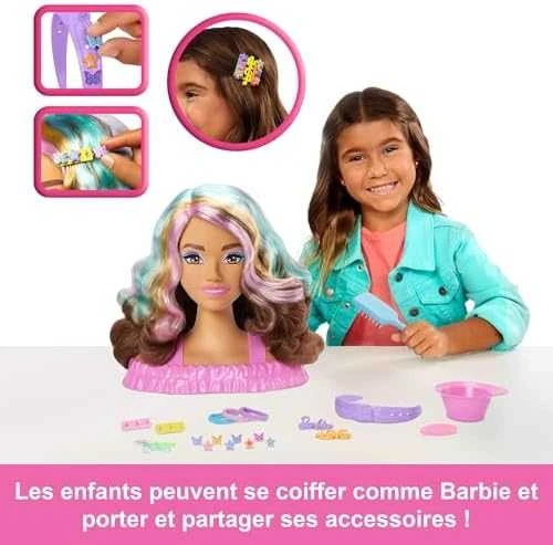 Lėlė Barbie Deluxe Styling Head Brown Hair JFG82