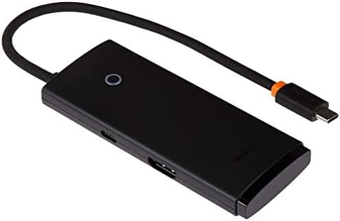 5in1 Baseus Lite serija USB-C 3x USB 3.0 + USB-C + HDMI šakotuvas (fekete)