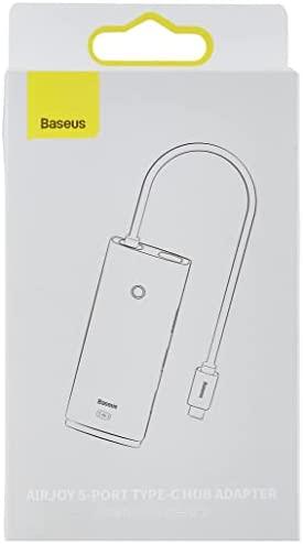 5in1 Baseus Lite serija USB-C 3x USB 3.0 + USB-C + HDMI šakotuvas (fekete)