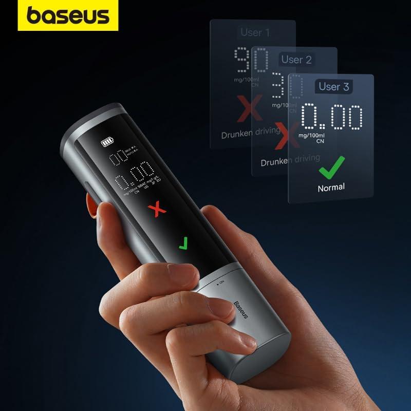Baseus SafeJourney Pro elektroninis alkotesteris bekontaktis (pilkas)