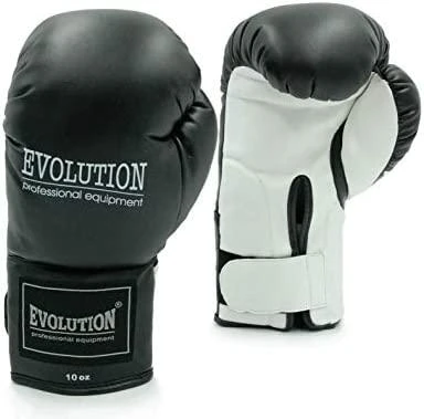 Juodos ir baltos Evolution bokso pirštinės