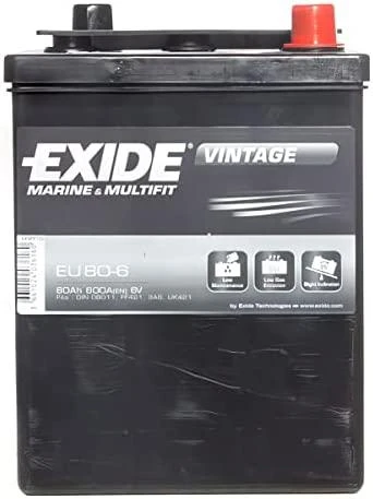 Exide Vintage 6V akumuliatorius su raudonu poliumi