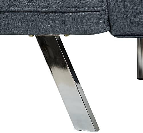 Beliani Trivietė išskleidžiama sofa BRISTOL tamsiai mėlyna