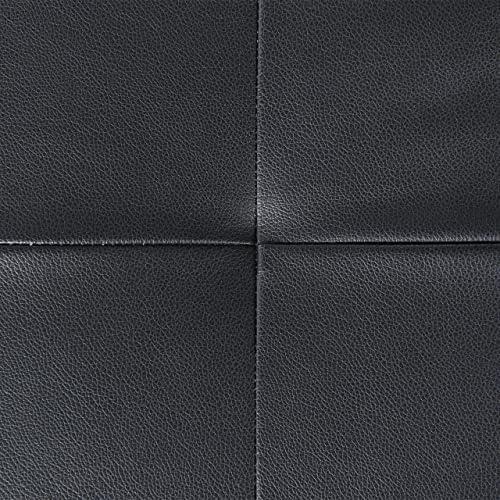 Beliani 5 vietų kampinė sofa NORREA, dirbtinė oda, juoda, kairinė