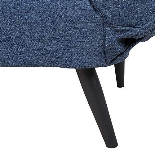Beliani Dvivietė išskleidžiama sofa BREKKE tamsiai mėlyna