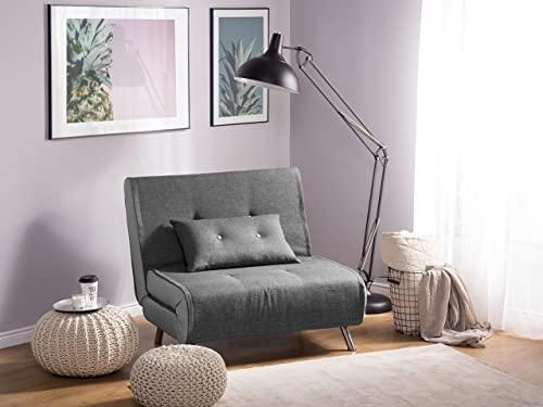 Beliani Viengulė išskleidžiama sofa FARRIS tamsiai pilka