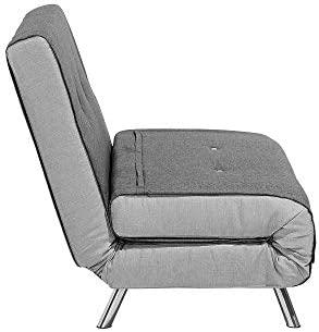 Beliani Viengulė išskleidžiama sofa FARRIS tamsiai pilka