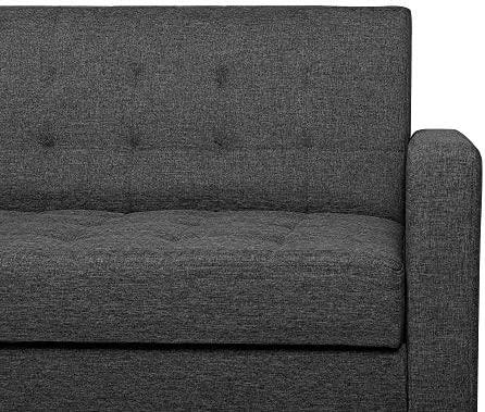 Beliani Trivietė sofa-lova VEHKOO tamsiai pilka