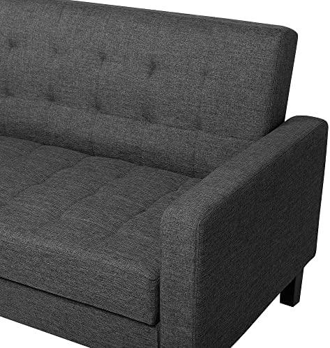 Beliani Trivietė sofa-lova VEHKOO tamsiai pilka