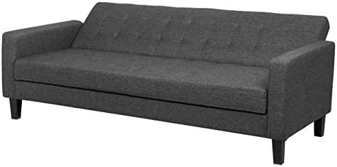Beliani Trivietė sofa-lova VEHKOO tamsiai pilka