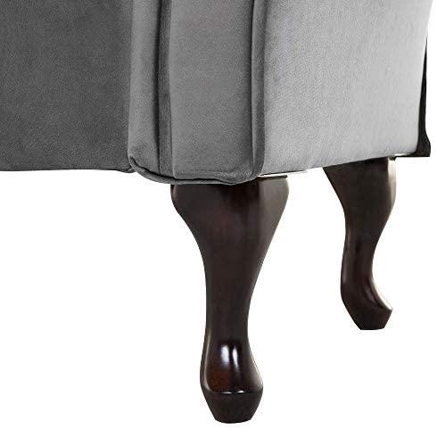 Sofa Beliani Dešininis gultas LATTES veliūrinis pilkas