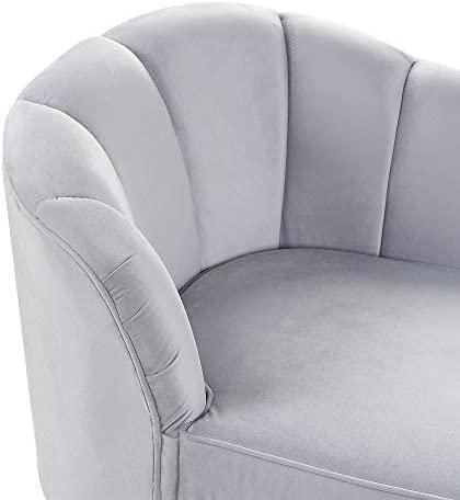 Sofa Beliani Kairysis šezlongas ALLIER, veliūras, šviesiai pilkas