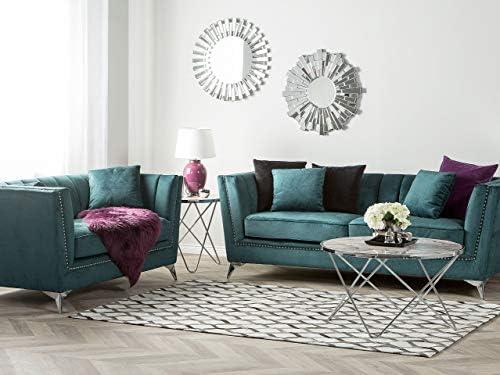 Sofa Beliani 5 vietų minkštų baldų komplektas GAULA, azuro veliūras