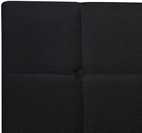 Beliani Kontinentinė lova ADMIRAL 140 x 200 cm, juoda