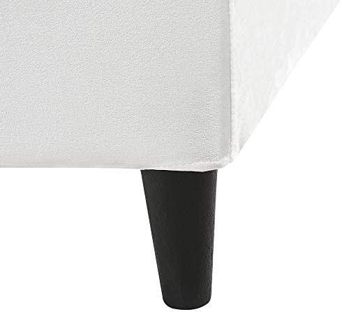 Beliani Velvetinė lova FITOU 160 x 200 cm balta