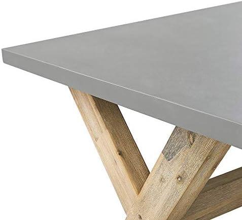 Beliani Sodo baldų komplektas su suolais 6 asmenims OLBIA Pilkas Betonas
