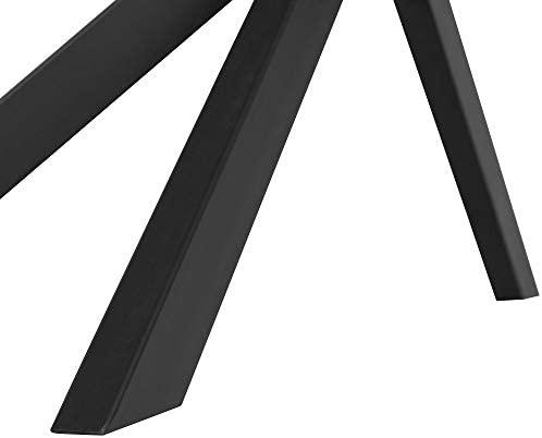 Beliani Valgomojo stalas SPECTRA tamsiai rudas 140 cm 90 cm
