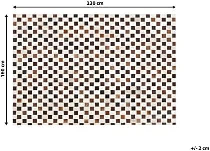 Beliani Kilimas KAYABEY smėlio spalvos 160 x 230 cm natūralios odos