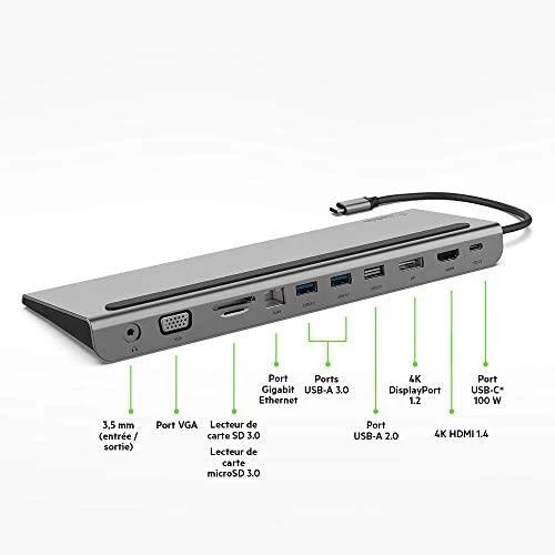 Nešiojamojo Kompiuterio Dokas - Belkin Inc004btsgy Type-C Juodas/pilkas