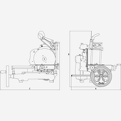 Berkel Volano B3 raudonos/auksinės spalvos pjaustyklė