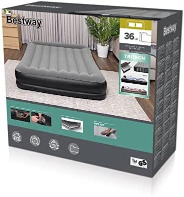 Pripučiamas čiužinys Bestway 67725 Tritech Queen 203x152x36 cm, su integruota pompa