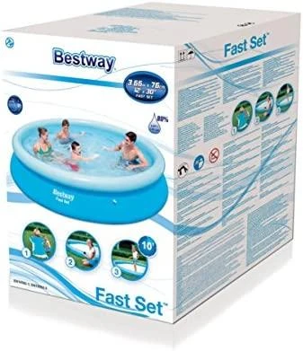 Bestway Fast Set 57273 antžeminis baseinas Pripučiamas baseinas Apskritas 5377 L Mėlyna