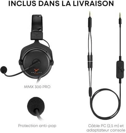 Beyerdynamic MMX 300 Pro Laidinės žaidimų ausinės | Closed-Back | 3.5 mm, Juodos spalvos