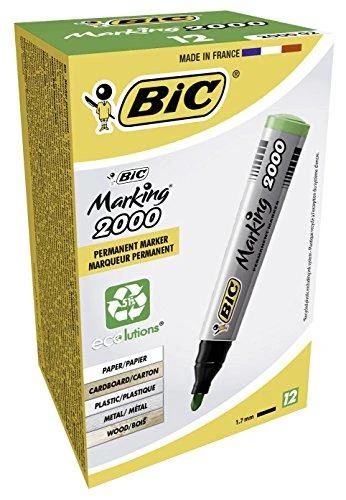 Bic Permanentinis žymeklis Eco 2000 2-5 mm, žalias, pakuotėje 12 vnt. 000026
