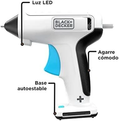 Black & Decker Juodas & Decker Klijų pistoletas Juodas & Decker BCGL115-XJ; 3,6 V; 1x1,5 Ah akum.