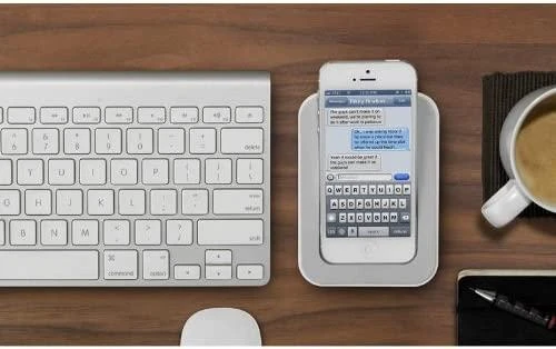 BlueLounge Saidoka darbostalio įkroviklis iPhone 5, 5S Baltas