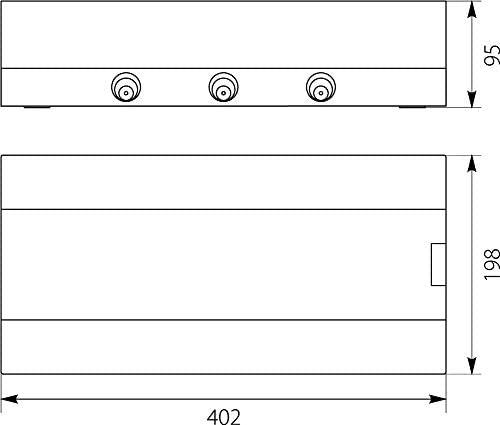 Modulinė skirstomoji plokštė 1x18 ant paviršiaus montuojama (N+PE) IP40 SRn-18 ELEKTRO-PLAST OPATÓWEK