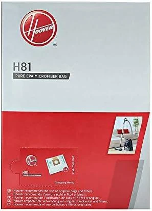 Hoover Pure Epa mikropluošto dulkių siurblio maišeliai H81, Baltas