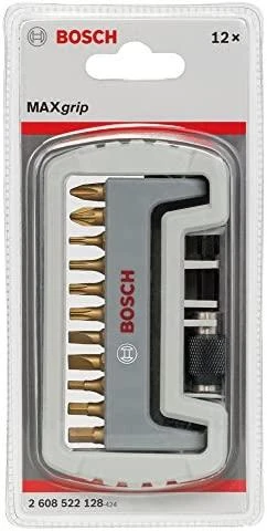 Bosch 12 dalių antgalių kompl. 25 mm, Max Grip