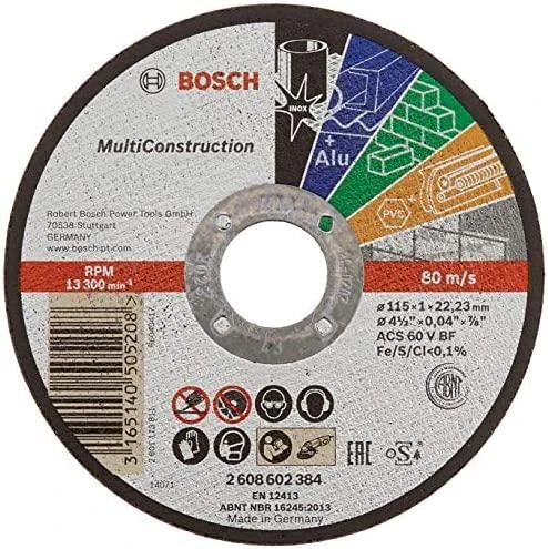 Bosch Pjovimo diskas Rapido Multi Constr 115, 1,0 mm