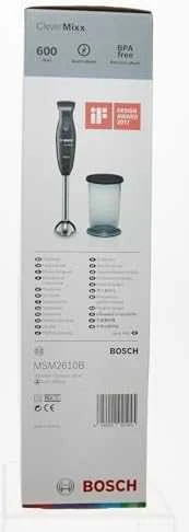 Bosch MSM2610B Rankinis trintuvas, CleverMixx, 600 W, Juoda, Antracito spalvos