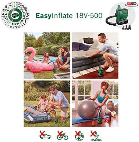 Tik Bosch EasyInflate 18V-500 Akumulatorinis auksinis siurblys