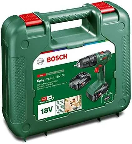 Akum.smūginis gręžtuvas Bosch EasyImpact 18V-40, 2x2 Ah akumuliatoriai